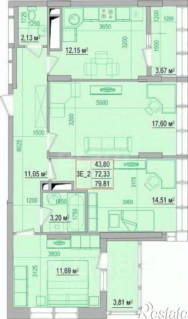3-комн квартира улица Щорса, 37В,  д. 37В