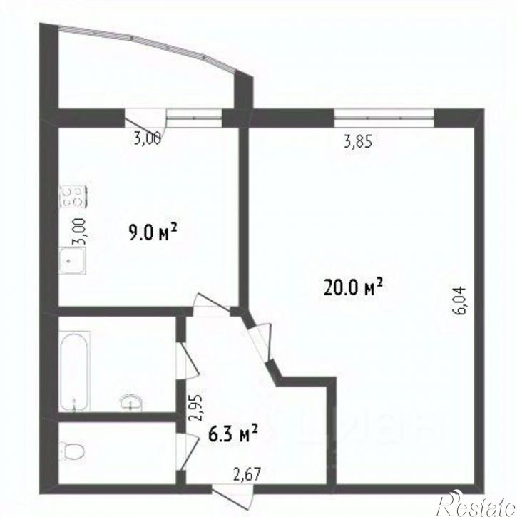 1-комн квартира улица Макаренко, 38,  д. 38