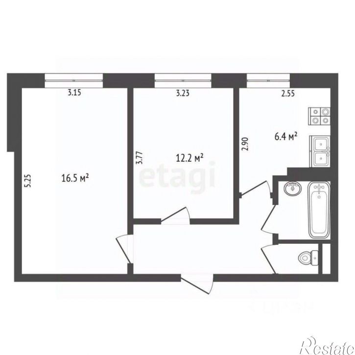 2-комн квартира улица Будённого, 2,  д. 2