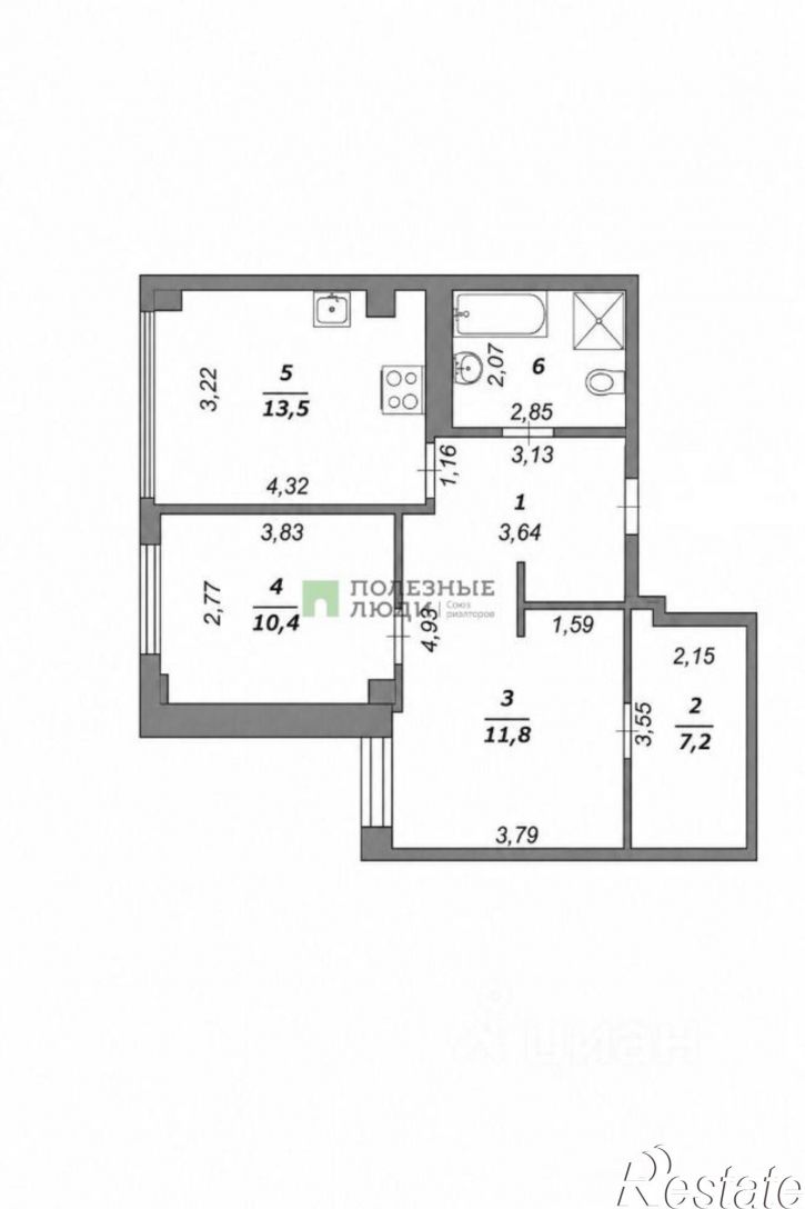 2-комн квартира Гражданский проспект, 25,  д. 25