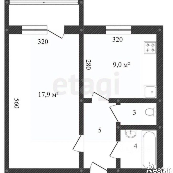 1-комн квартира улица Губкина, 42А,  д. 42А