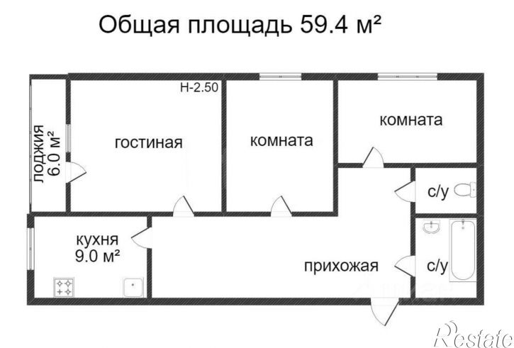 3-комн квартира Садовая улица, 120,  д. 120