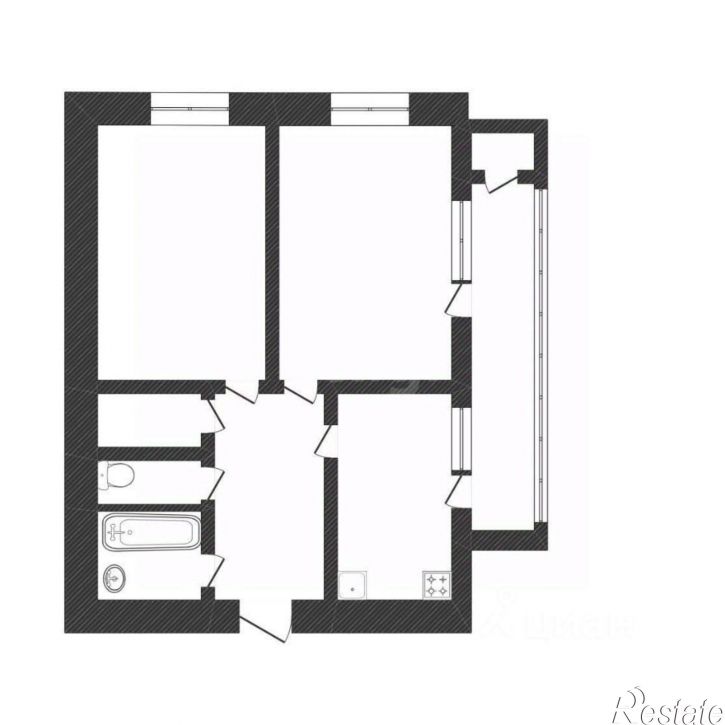 2-комн квартира ул Губкина, 16,  д. 16