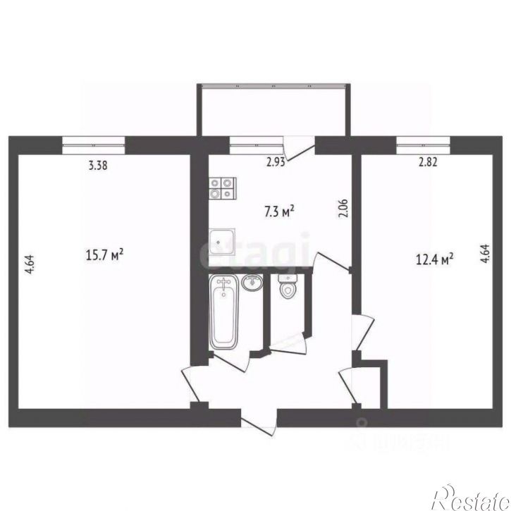 2-комн квартира улица Макаренко, 1А,  д. 1А