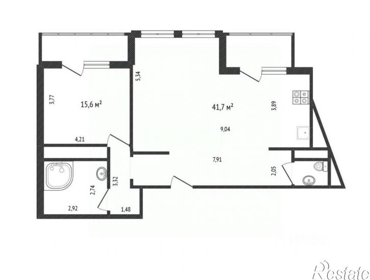 2-комн квартира Академическая улица, 23А,  д. 23А