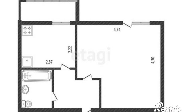 1-комн квартира улица Н.Островского, 18А,  д. 18А