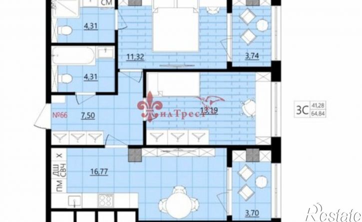 3-комн квартира ул Нагорная, 9,  д. 9