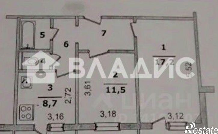 2-комн квартира улица Будённого, 19,  д. 19