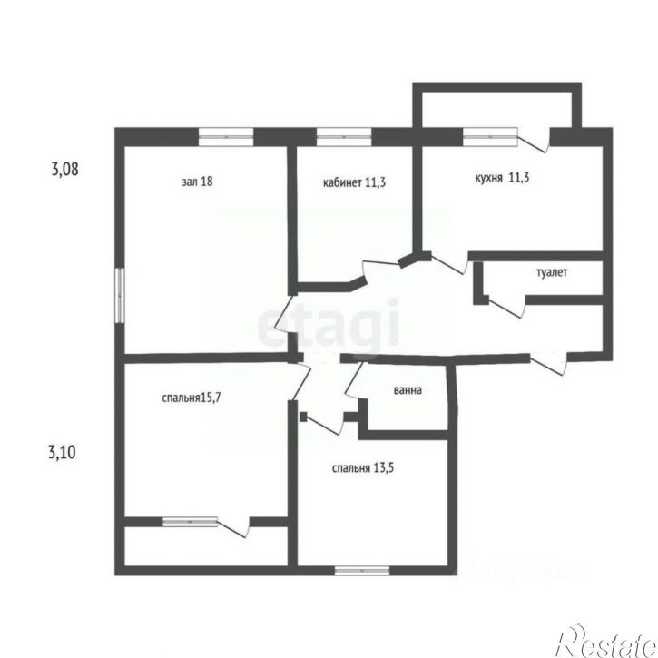 4-комн квартира Большетроицкая улица, 30,  д. 30