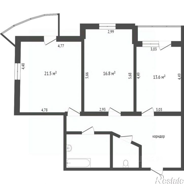 2-комн квартира улица Щорса, 47Б,  д. 47Б