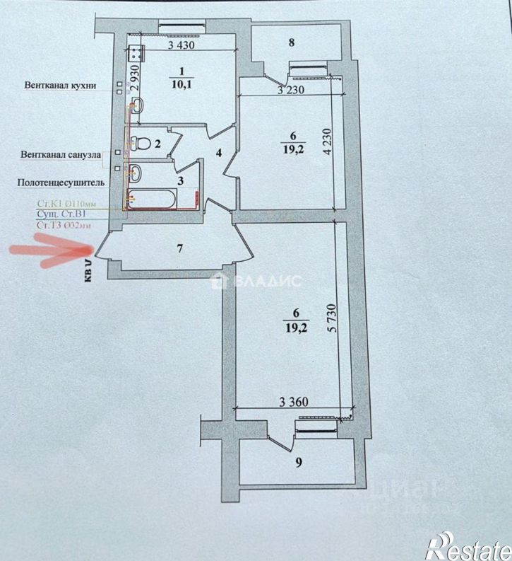 2-комн квартира улица Щорса, 45К,  д. 45К