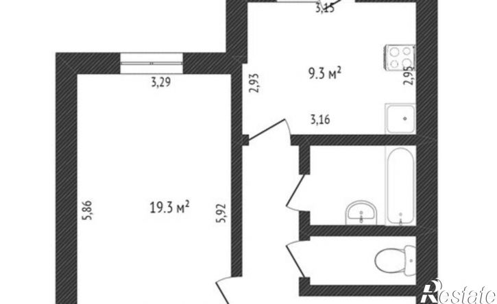1-комн квартира улица Лермонтова, 11А,  д. 11А