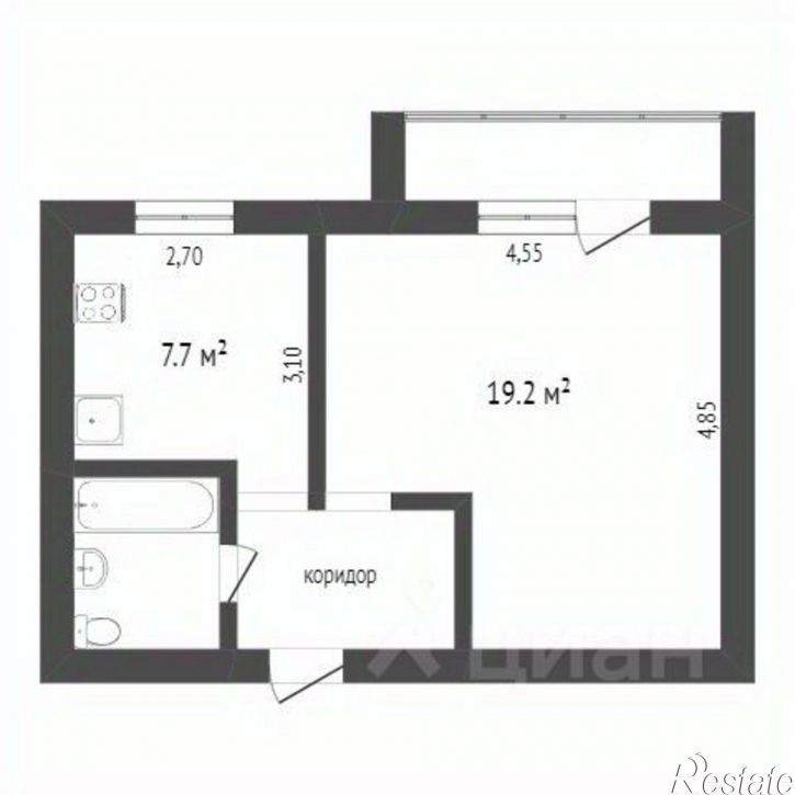 1-комн квартира Советская улица, 5А,  д. 5А