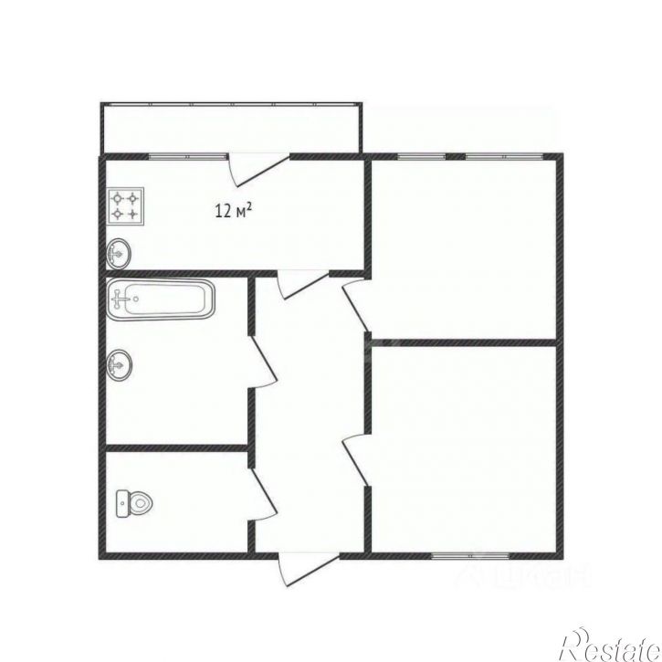 2-комн квартира улица 5 Августа, 37,  д. 37
