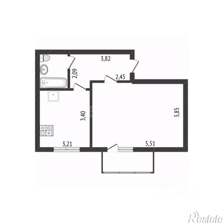 1-комн квартира Беловская улица, 12 к1,  д. 12 к1