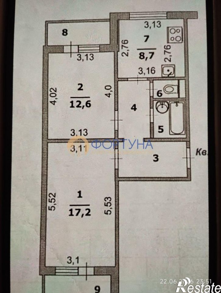 2-комн квартира Менделеева ул, 22