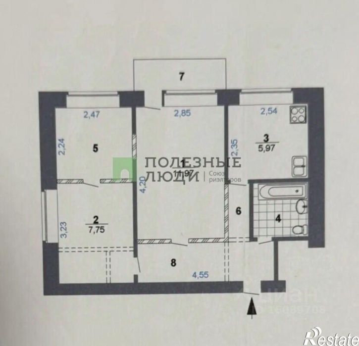 3-комн квартира пр-кт Славы, 7б,  д. 7б