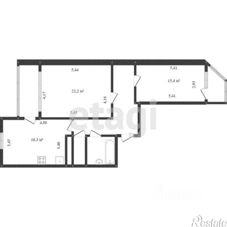 2-комн квартира улица Виктора Лосева, 29,  д. 29