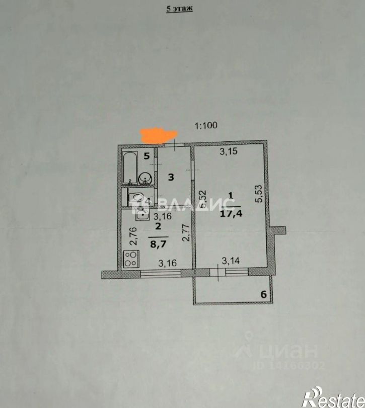 1-комн квартира ул Менделеева, 22,  д. 22