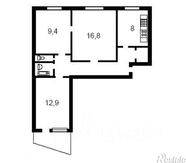 3-комн квартира улица 5 Августа, 10,  д. 10