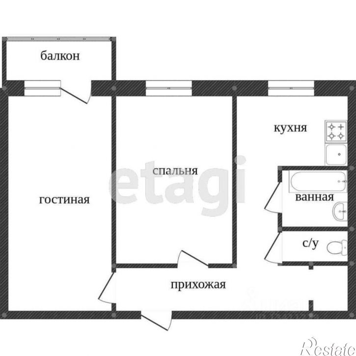 2-комн квартира ул Костюкова, 25,  д. 25