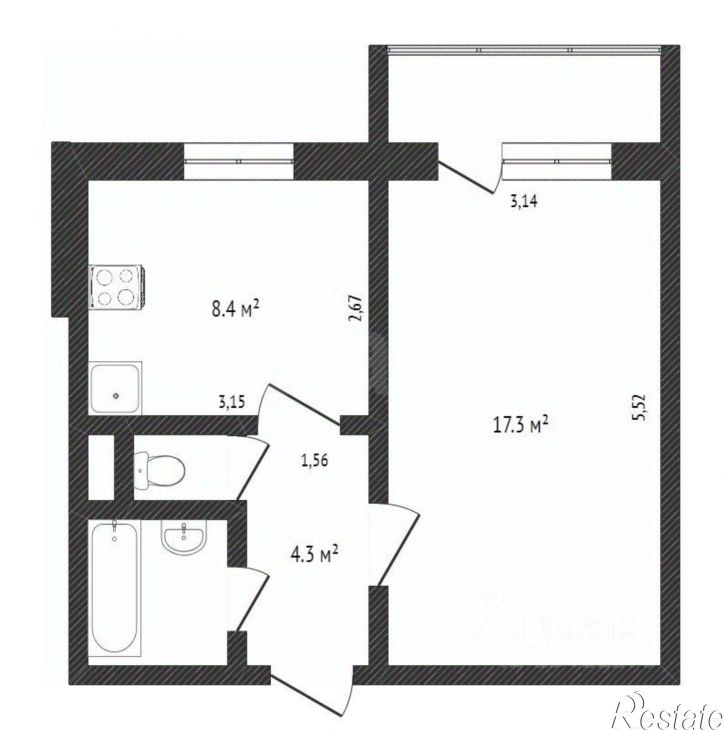 1-комн квартира пр-кт Славы, 7б,  д. 7б