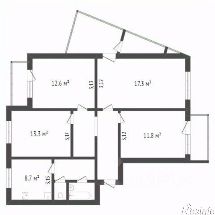 4-комн квартира ул Буденного, 13,  д. 13