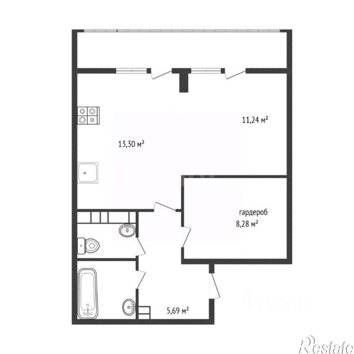 2-комн квартира ул Парковая, 11,  д. 11