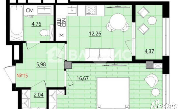 1-комн квартира ул Белгородского полка, 80,  д. 80