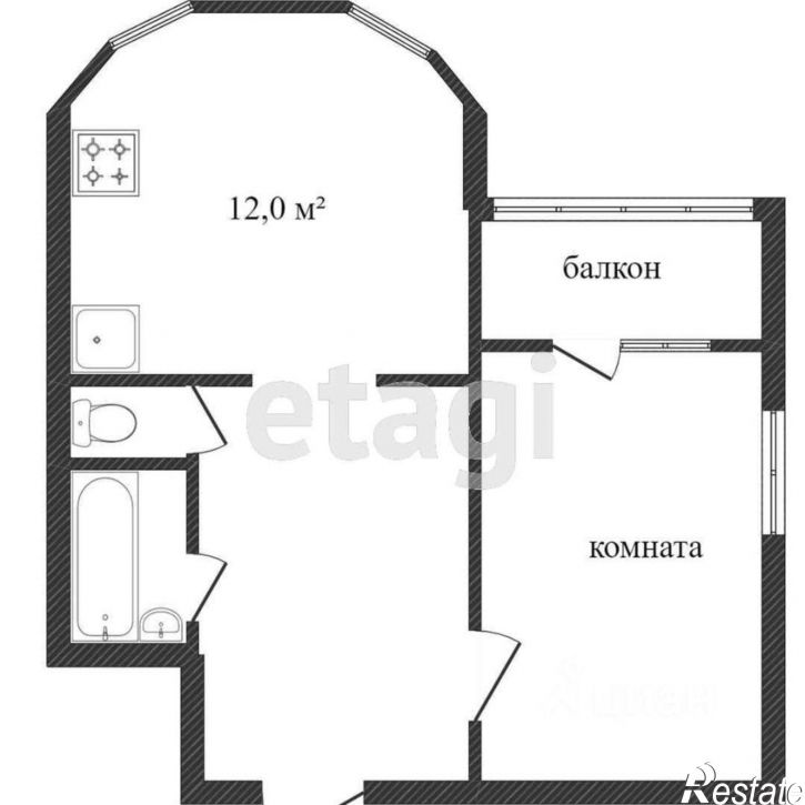 1-комн квартира ул 5 Августа, 33,  д. 33
