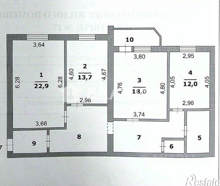 3-комн квартира ул Губкина, 57,  д. 57