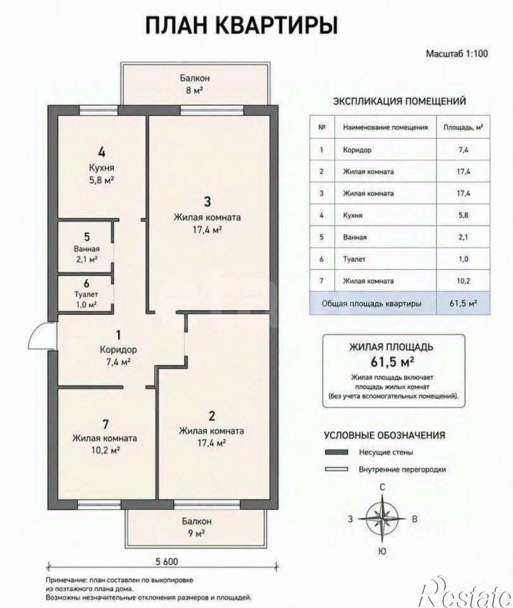 3-комн квартира ул Привольная, 18,  д. 18
