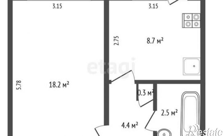 1-комн квартира ул Губкина, 31,  д. 31