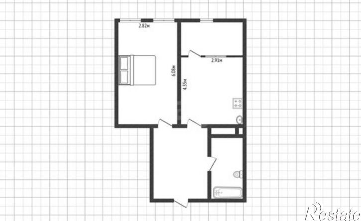 1-комн квартира ул Щорса, 8м,  д. 8м