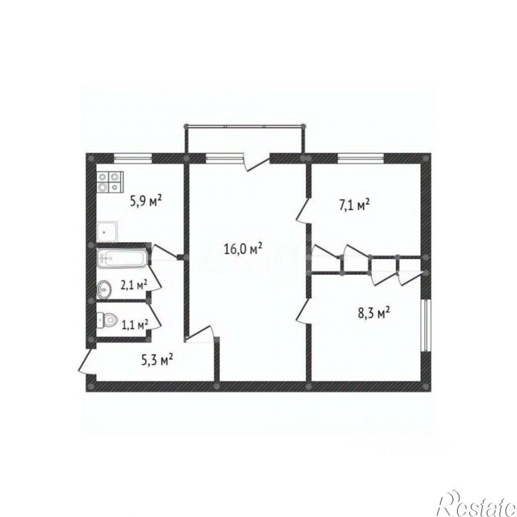 3-комн квартира ул Курская, 8а,  д. 8а