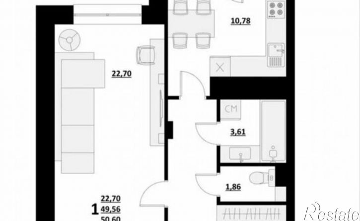 1-комн квартира Архитектурный пер, 3,  д. 3