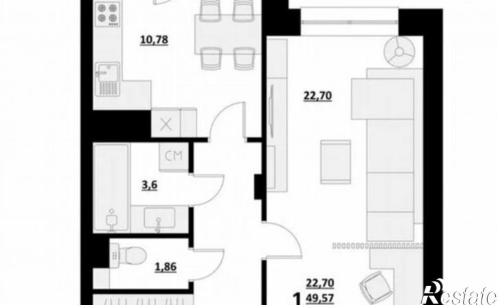 1-комн квартира Архитектурный пер, 3,  д. 3