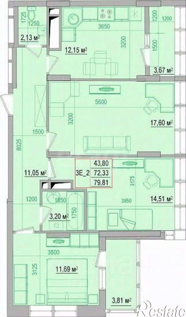 3-комн квартира ул Щорса, 37в,  д. 37в