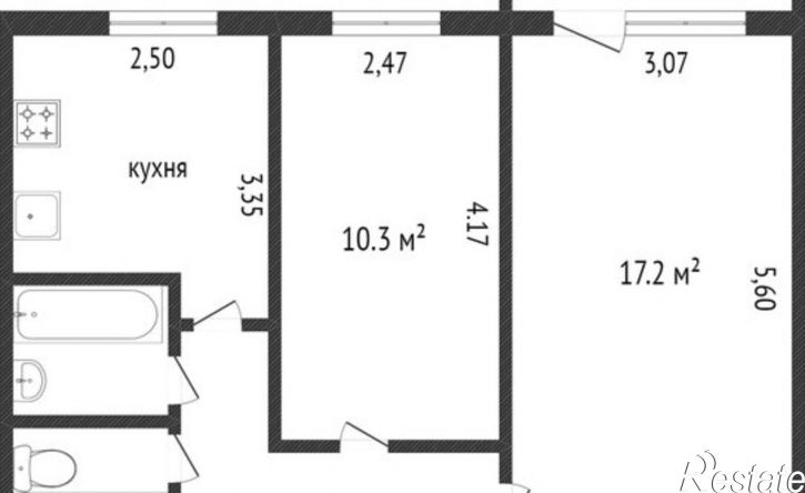 2-комн квартира ул Конева, 3,  д. 3