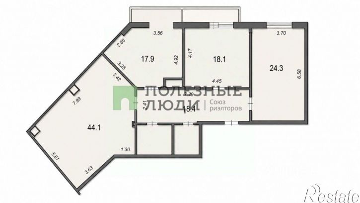 4-комн квартира ул Академическая, 23А,  д. 23А