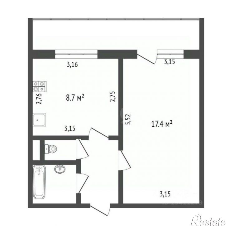1-комн квартира Белгородский пр-кт, 48,  д. 48