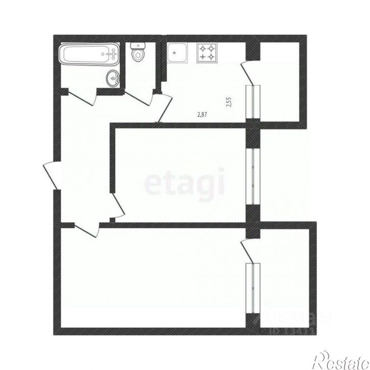 2-комн квартира ул Есенина, 50б,  д. 50б