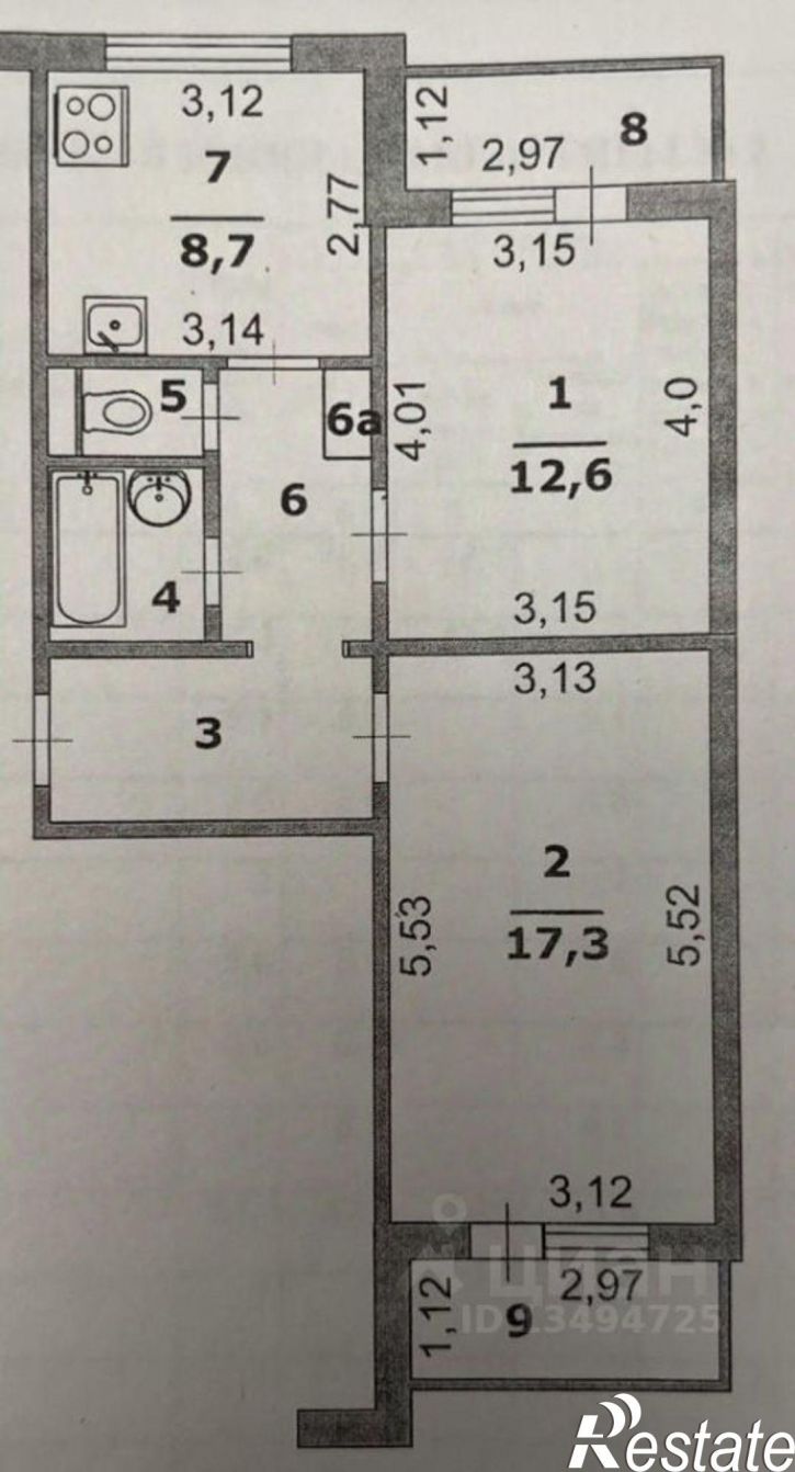 2-комн квартира ул Менделеева, 22,  д. 22