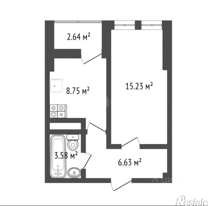 1-комн квартира ул Щорса, 8м,  д. 8м