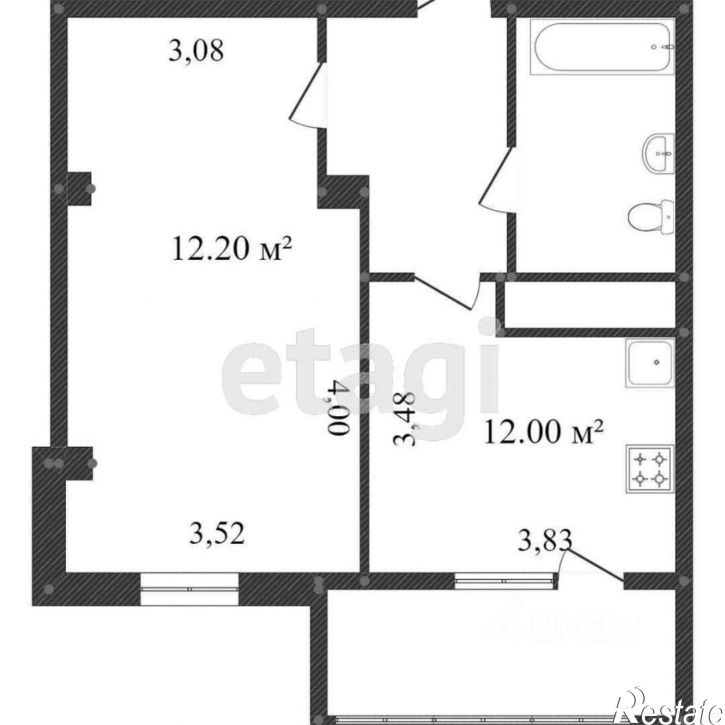 1-комн квартира ул Костюкова, 13а,  д. 13а