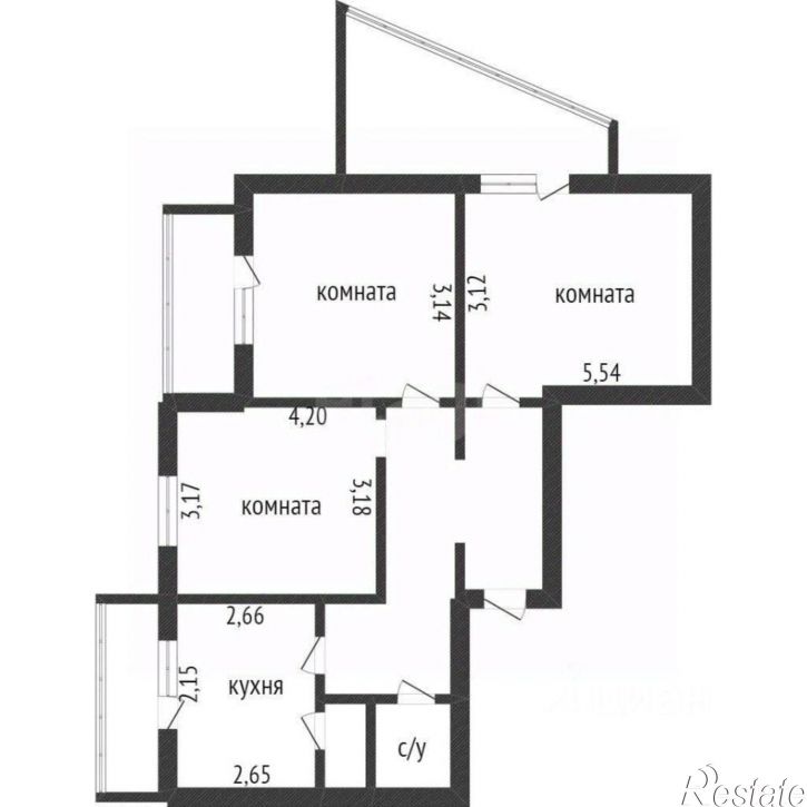 3-комн квартира б-р Юности, 45,  д. 45