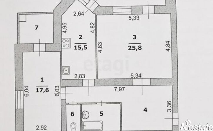 2-комн квартира Харьковский пер, 36г,  д. 36г