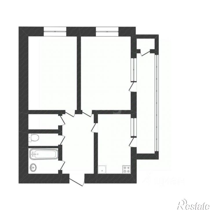 2-комн квартира