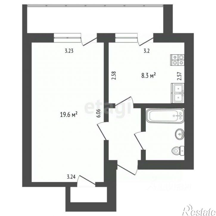 1-комн квартира