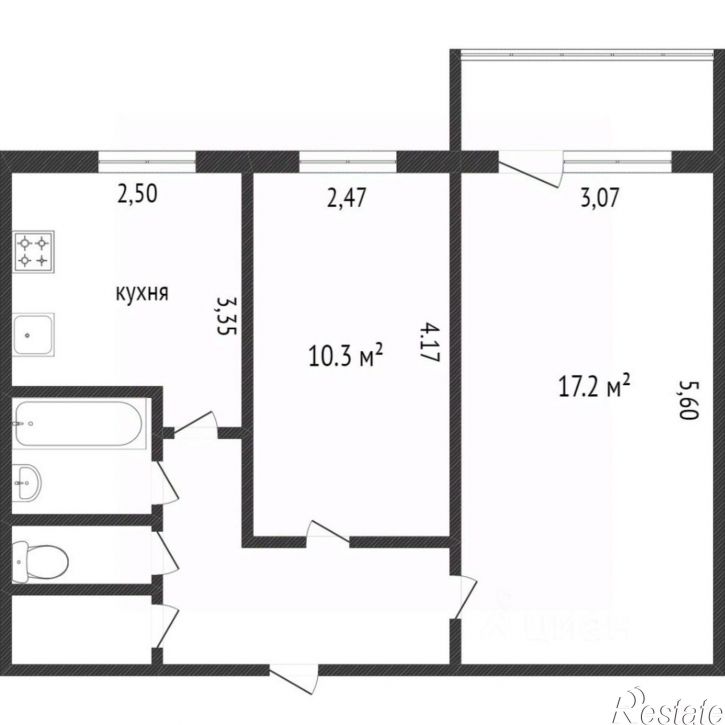 2-комн квартира